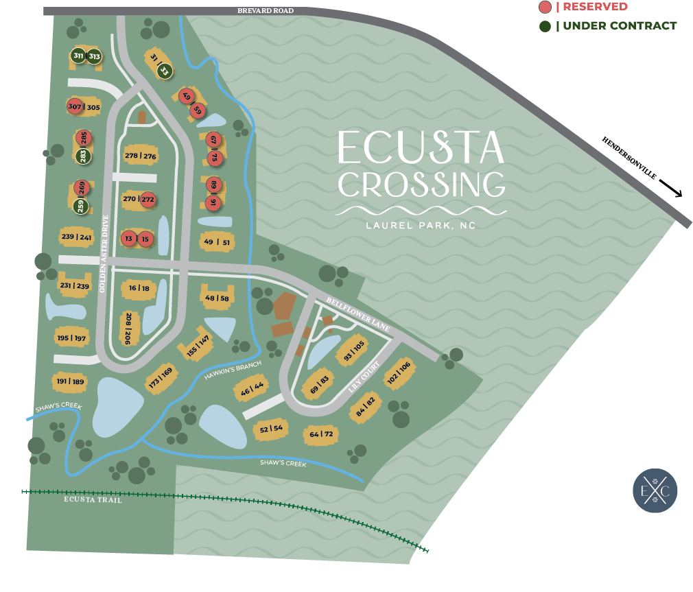 Ecusta Crossing Map